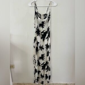 Nasty Gal Black and White Floral Maxi Dress